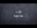 Life-Des'ree Lyrics