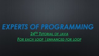 JAVA Programming tutorials in urdu/hindi (24th Tutorial) For each loop | enhanced for loop in java