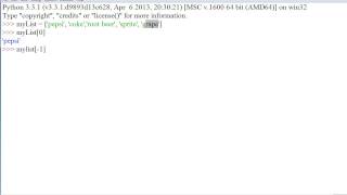 Python 3 Tutorial 7: Lists Part 1