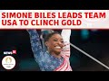 Simone Biles Leads Team USA To Win Women's Gymnastics Team Gold | Paris Olympics 2024 | N18G