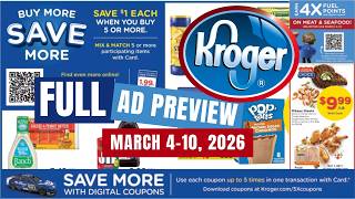 *MEAT* Kroger FULL Ad Preview for 3/4-3/10 | MEGA SALE, Weekly Digitals, 5x Digitals, & MORE