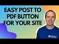 Wordpress To PDF - Plugin To Convert Your Posts Into PDFs And Make Them Printable + Emailable