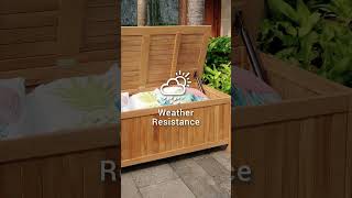 Add this storage box to your existing outdoor furniture! #shorts #shortvideo #storagebox #teakwood