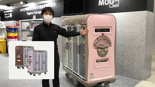 お客様の声とこだわりのポイント。温冷配膳車「MOGsmile」（展示会HCJ2021）