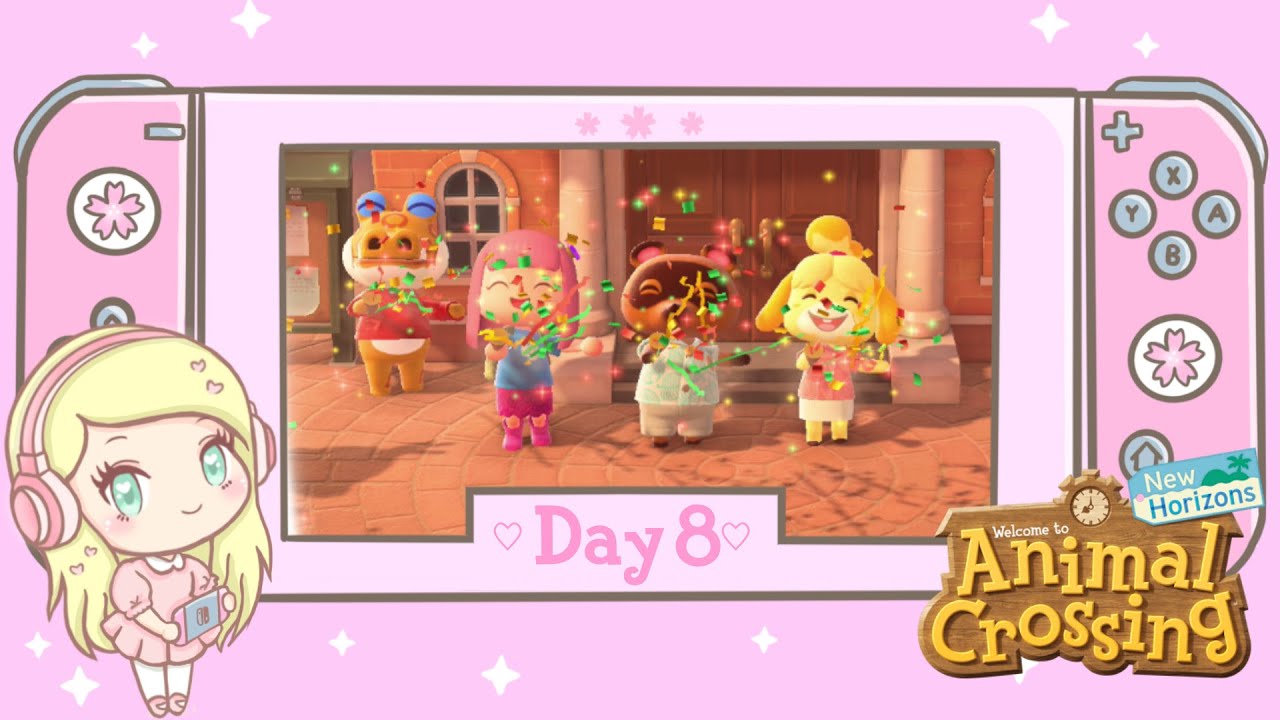 Isabelle Is Here!♡ | Animal Crossing New Horizons Playthrough Day 8🏝️ ...