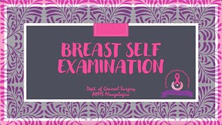 Breast self Examination