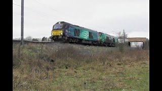 Class 60s Near Fellgate - 60002 \u0026 60085 (Plus DRS Class 68s) -  6th January 2022