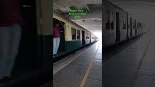 Chennai local train arrives at Mandhaveli MRTS station #shorts #chennai #madras #indianrailways