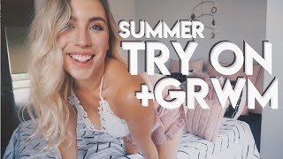 my everyday makeup + trying on summer clothes | VLOG 23