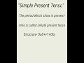 Simple Present Tense with Structure , Defination and Example #Simplepresenttense