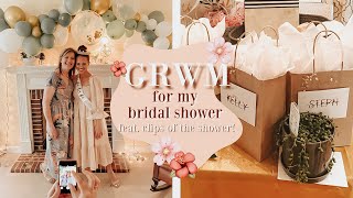 wedding series | grwm for my bridal shower : hair, hostess gifts, \u0026 clips from the shower (part two)