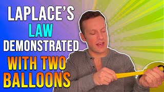 LaPlace's law demonstrated with two balloons