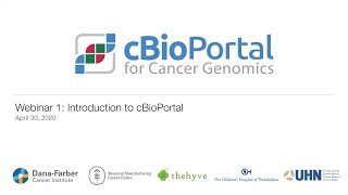 cBioPortal Webinar 1: Introduction