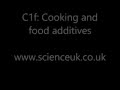 C1f: Cooking and Food Additives