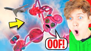 POPPY PLAYTIME IN REAL LIFE!? *HUGGY WUGGY + MOMMY LONG LEGS THROWN OFF PLANE!* (LANKYBOX REACTION!)