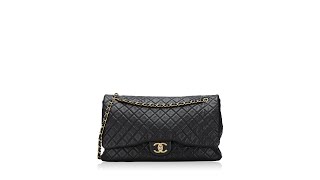 Chanel  Calfskin XXL Chanel Airlines Classic Flap Bag Black