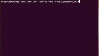 Perl Sequential Arrays Example