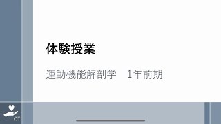 【上尾中央医療専門学校】体験授業 運動機能解剖学