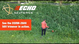 See the ECHO battery trimmer DSRM-2600 in action. 56V X-Series.