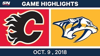 NHL Highlights | Flames vs. Predators - Oct. 09, 2018