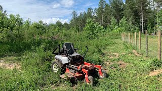 2022 Exmark Radius S 48in Vs Tall Grass And Trees!