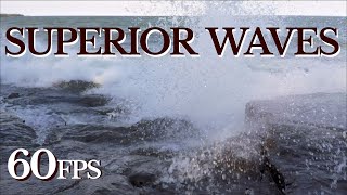 🎧 LAKE SUPERIOR WAVES | Waves Breaking on the North Shore of Lake Superior | 9 Hours