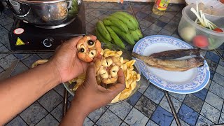 ACKEE- The most poisonous fruit cooked so delicious with Red herring