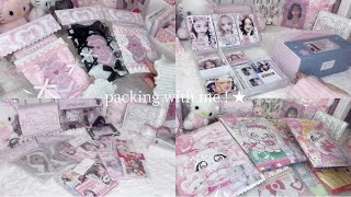 packing with me❤︎トレカ断捨離、大量梱包🪽/포카포장トレカ梱包/作業動画/ハンドメイド/梱包動画 /photocard