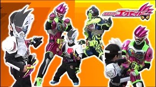 仮面ライダーエグゼイド 宿敵 仮面ライダーゲンム レベル10 ゾンビゲーマーに変身してエグゼイド、スナイプと写真撮影 コーキtv