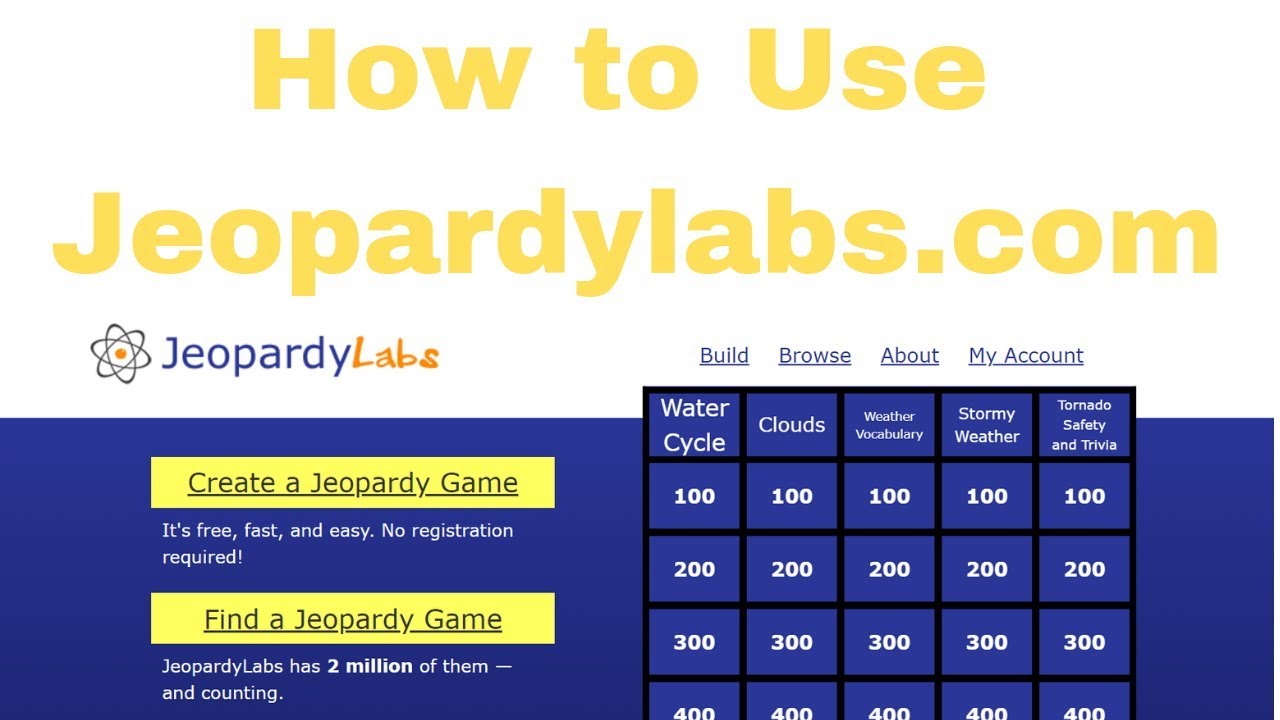 How To Use Jeopardylabs.com - YouTube