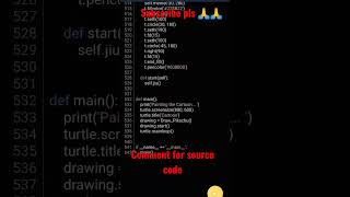 Draw pikachu using python turtle 🥰😘😍#coding #pydroid3 #shorts