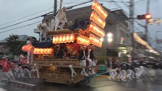 令和元年7月13日平野区正覚寺だんじり祭　灯入れ曳行