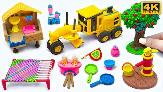 💥Make a CLAY Mini Motor Grader Machine, Washroom set, Kitchen Set, Hand Pump in 552 Seconds!❗❗❗