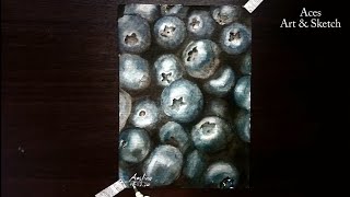 Blueberries Watercolor Painting | #BlueBirdArtChallenge