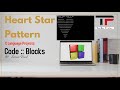Heart pattern star print program | Advanced C Language Exercise #CProgramming #CodeBlocks