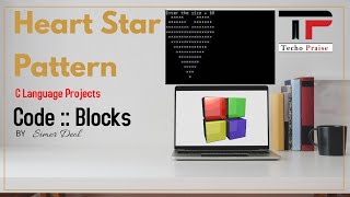 Heart pattern star print program | Advanced C Language Exercise #CProgramming #CodeBlocks