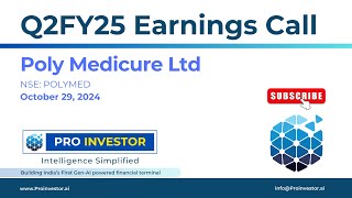 Poly Medicure Ltd. | Q2FY25 | Earnings Conference Call | #concall #concallshorts #polymedicure