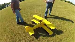 Andrews Aeromaster CRASH on Takeoff RC Airplane Biplane