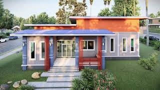 640_ម៉ូតផ្ទះថ្មីៗ_Beautiful 3D House design Construction plans Modern house build small budget