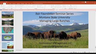 Kossler: Managing Large Ranches