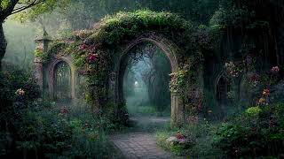 Rainy day in enchanted fairy garden | (1 Hour) Ambience Sound to Study, Sleep and Meditate