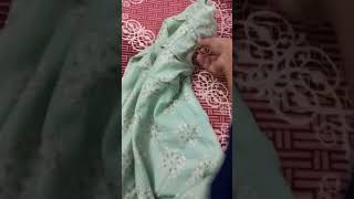 Meesho pista green dress unboxing #meeshoshopping #shortsfeed