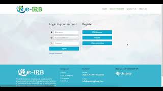 eIRB Portal Procedure - Submission of study documents from site to EC.