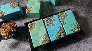 海鹽結晶皂 - salt crystal soap bars for the 2021/01 soap challenge club - 手工皂