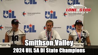 Smithson Valley Rangers Press Conference Class 5A Division I State Championship Game