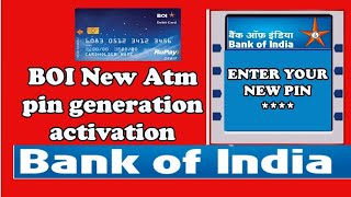 How to generate BOI New Atm pin & activation