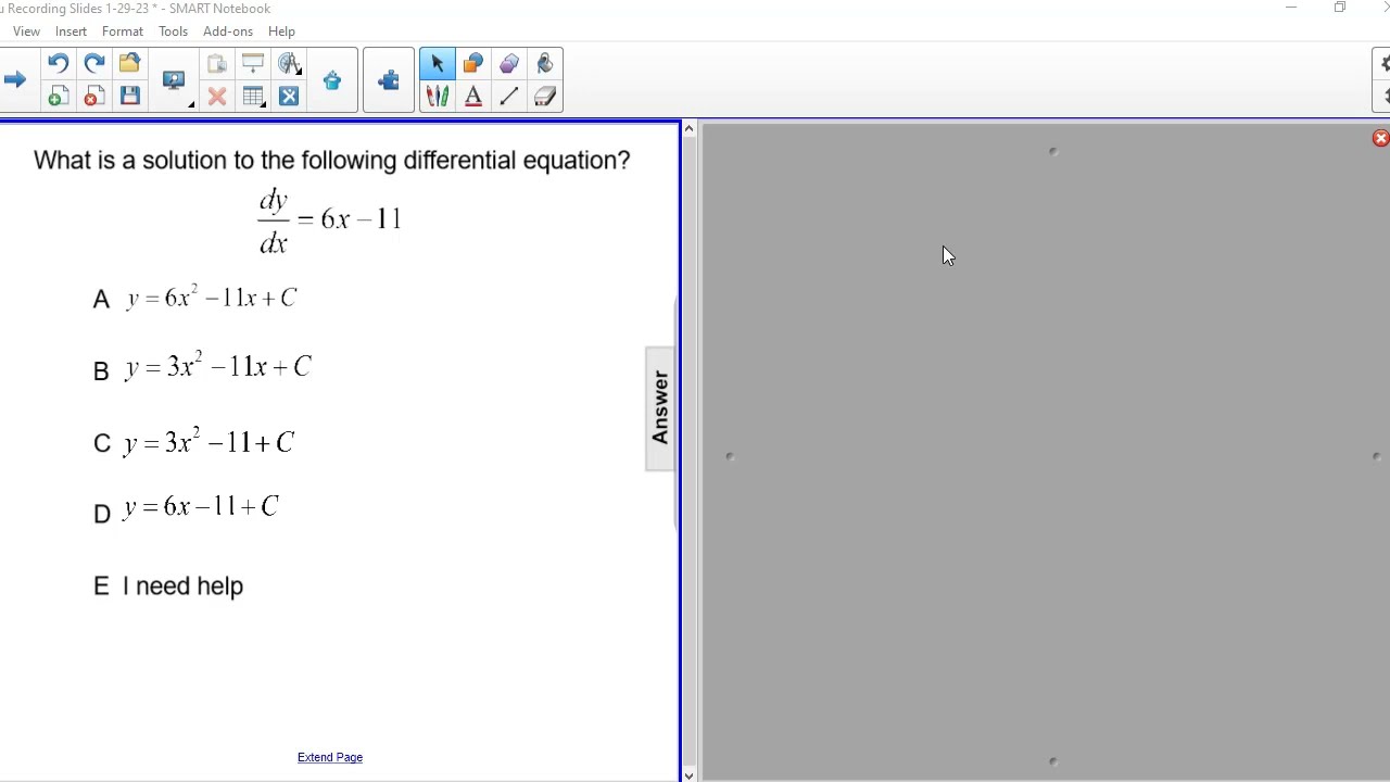 AP Calc AB Differential Equations Basics Q06 - YouTube