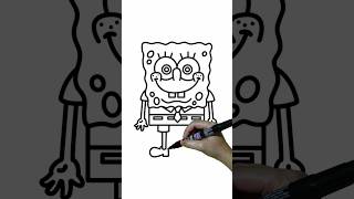 How to draw SPONGEBOB in 1 minute easy tutorial #drawingforkids