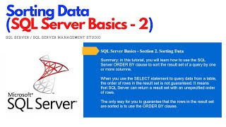 How to Sort Data (Beginners Guide) | SQL Tutorial