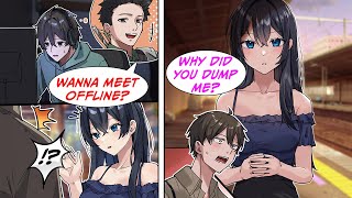 [Manga Dub] I met with an Online friend IRL, but the person who came was the girl that I rejected...